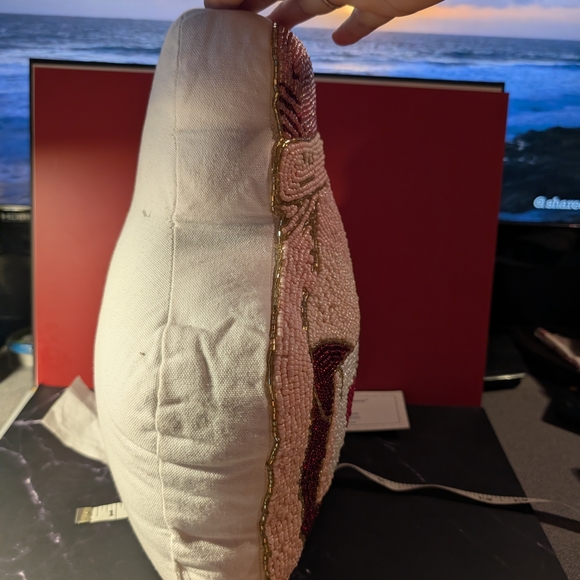 Beaded Perfume Bottle Decorative Pillow NWT - Picture 4 of 5